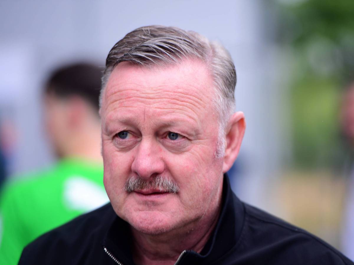 Roland Virkus beim Trainingsauftakt von Borussia Mönchengladbach.