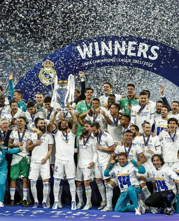 Real Madrid feiert den Sieg der Champions League.