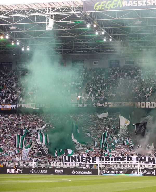 Nordkurve von Gladbach im Borussia-Park.