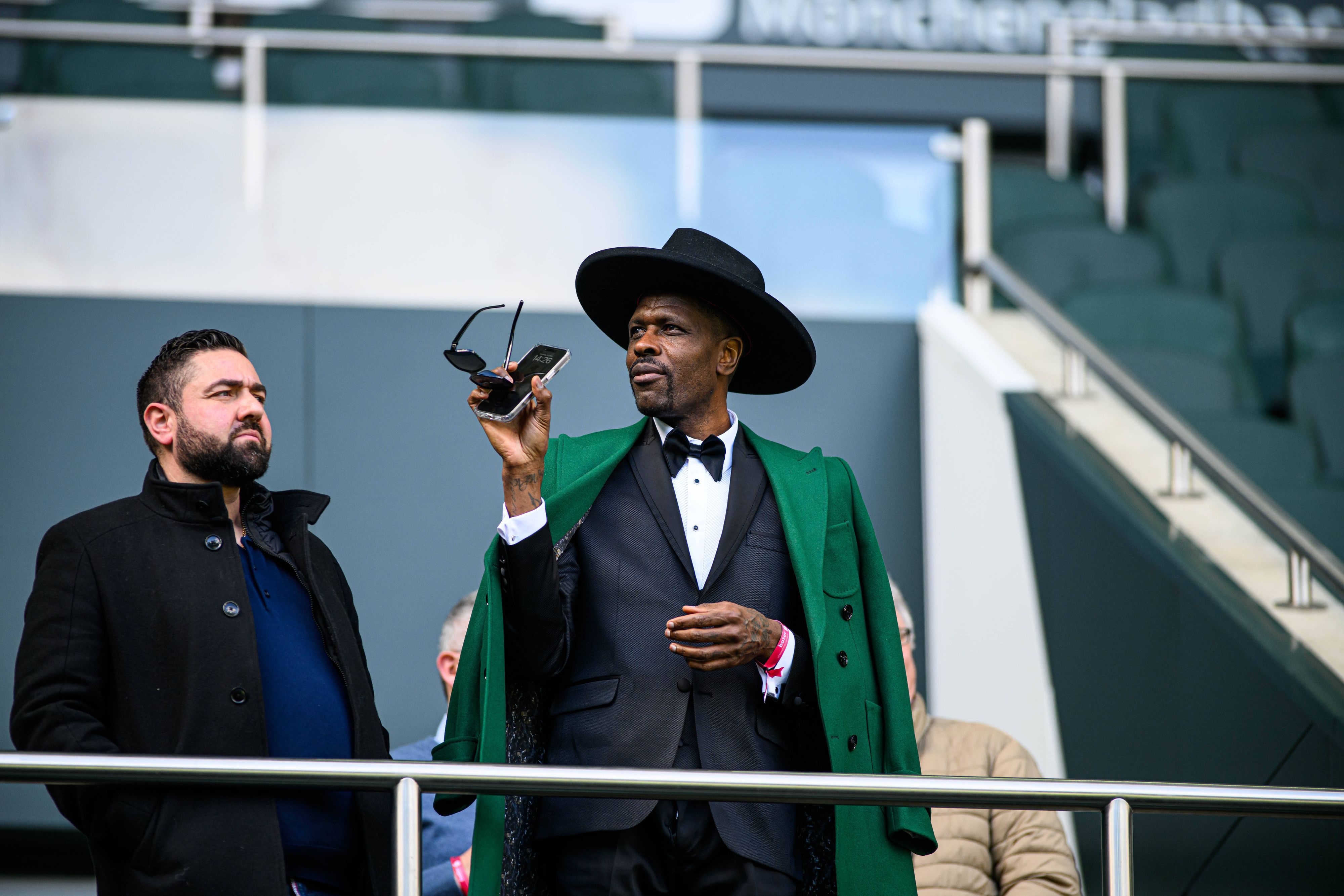 Ex-Gladbacher Mo Idrissou im Borussia-Park am 29. März 2025.