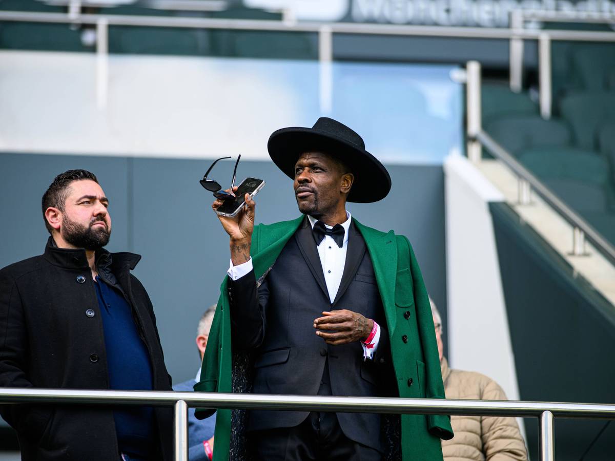 Ex-Gladbacher Mo Idrissou im Borussia-Park am 29. März 2025.