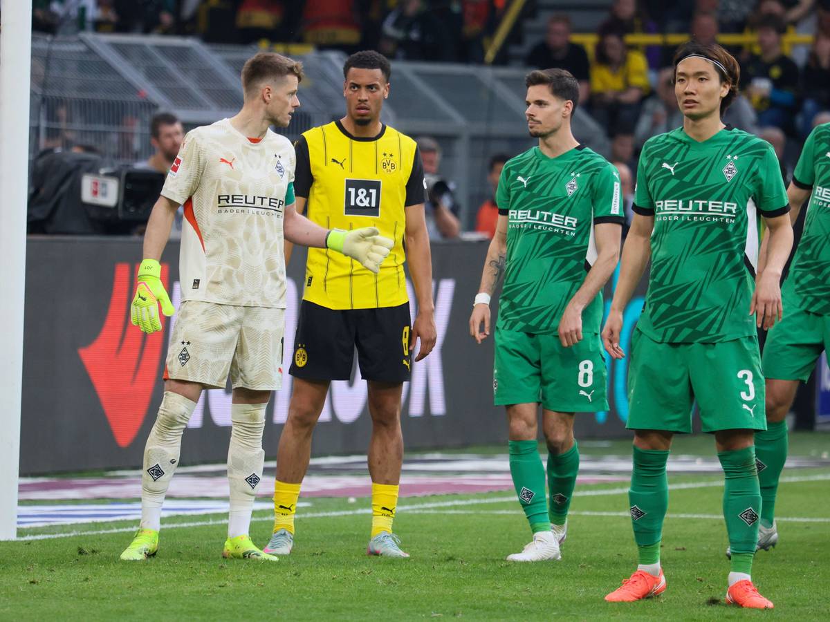 Jonas Omlin im Spiel bei Borussia Dortmund.