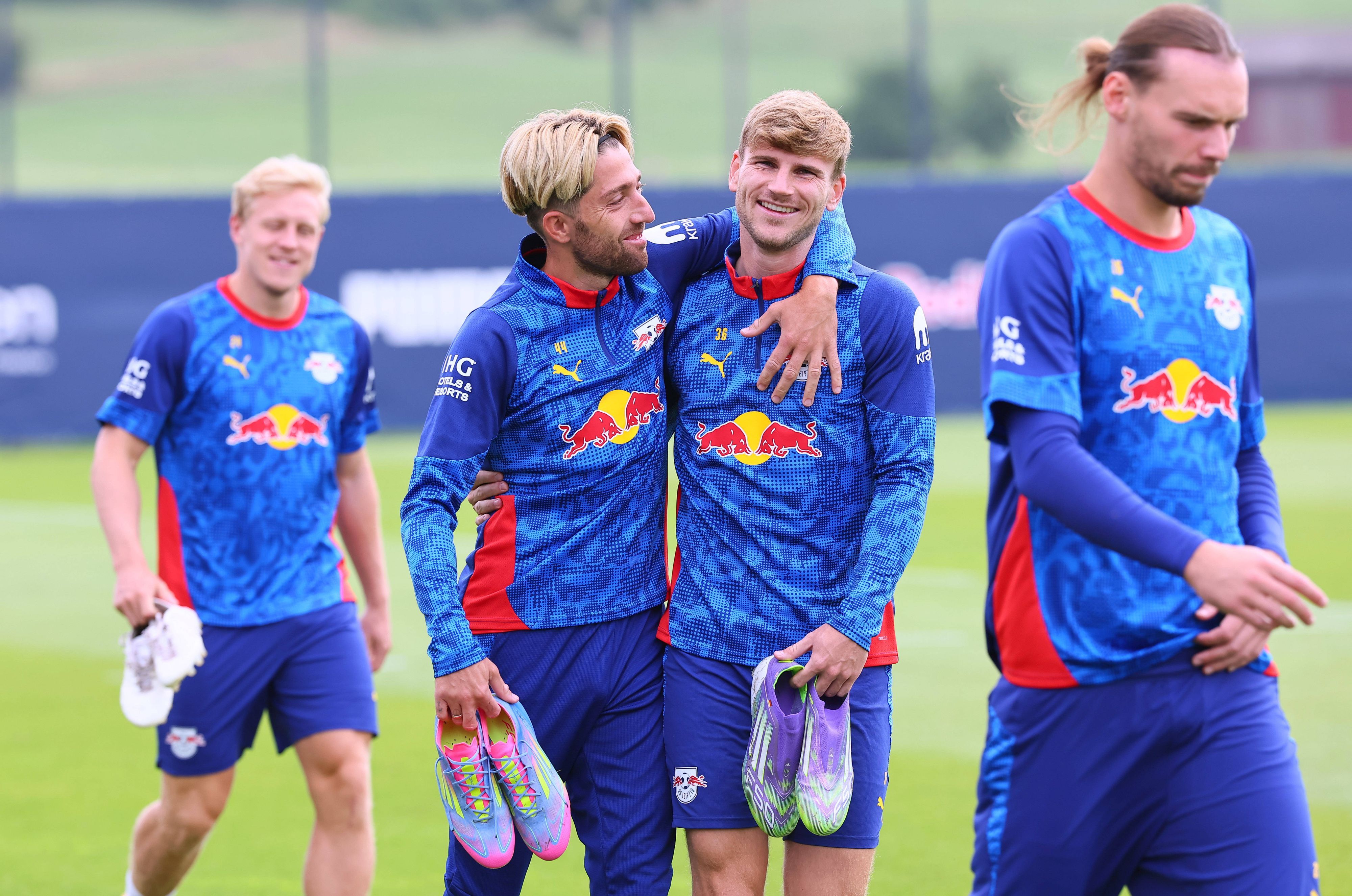 Kevin Kampl (l.) und Timo Werner (r.) gemeinsam im Trainingslager.