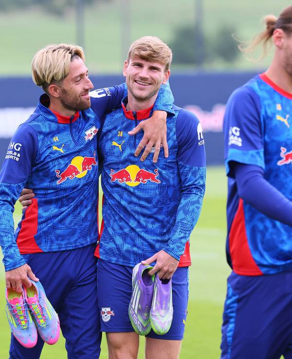 Kevin Kampl (l.) und Timo Werner (r.) gemeinsam im Trainingslager.