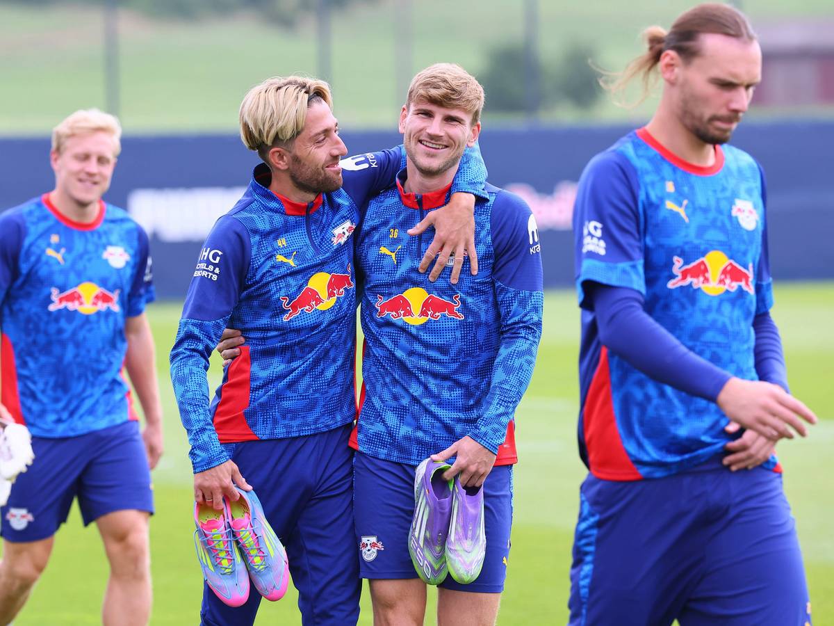 Kevin Kampl (l.) und Timo Werner (r.) gemeinsam im Trainingslager.