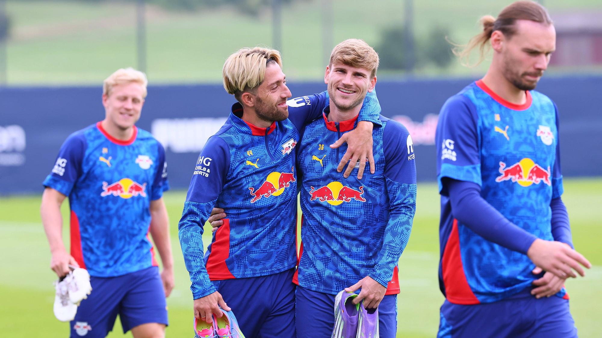 Kevin Kampl (l.) und Timo Werner (r.) gemeinsam im Trainingslager.