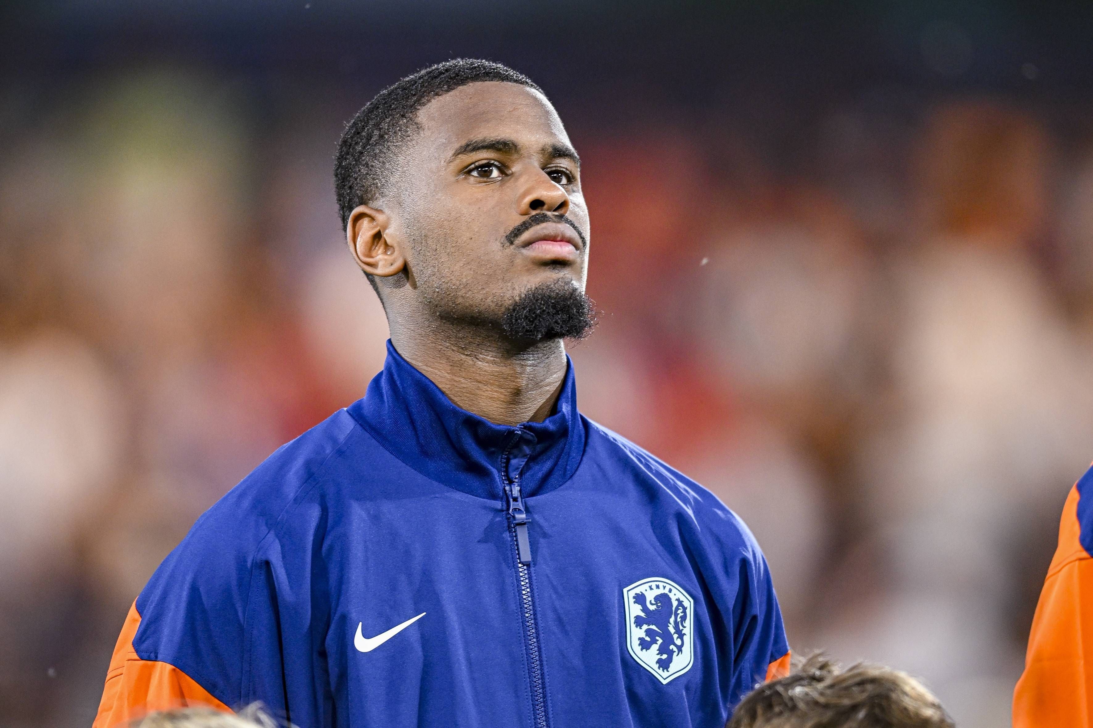 Jorrel Hato vor einem U21-Länderspiel der Niederlande bei der Europameisterschaft.