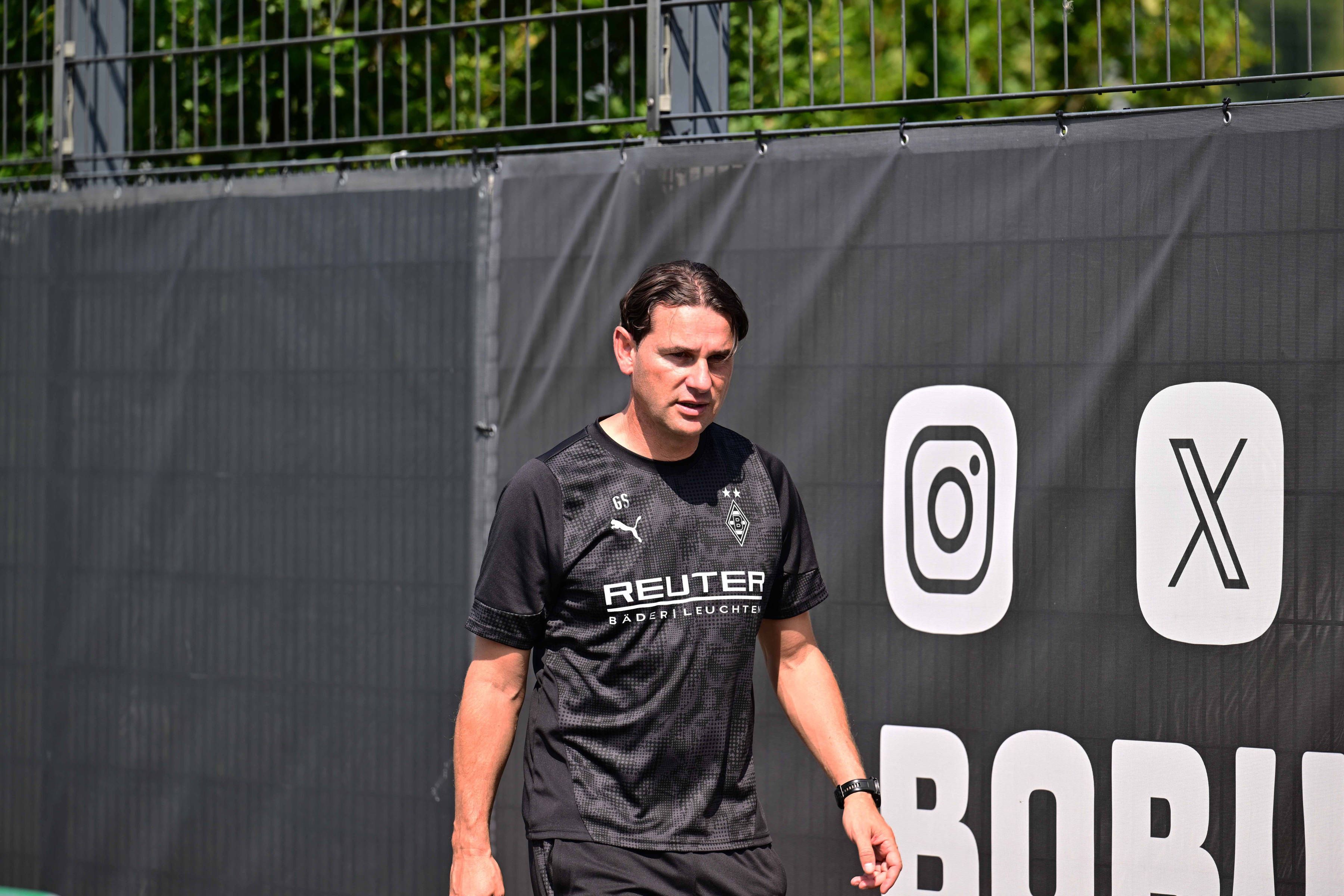 Gerardo Seoane beim Training von Borussia Mönchengladbach.