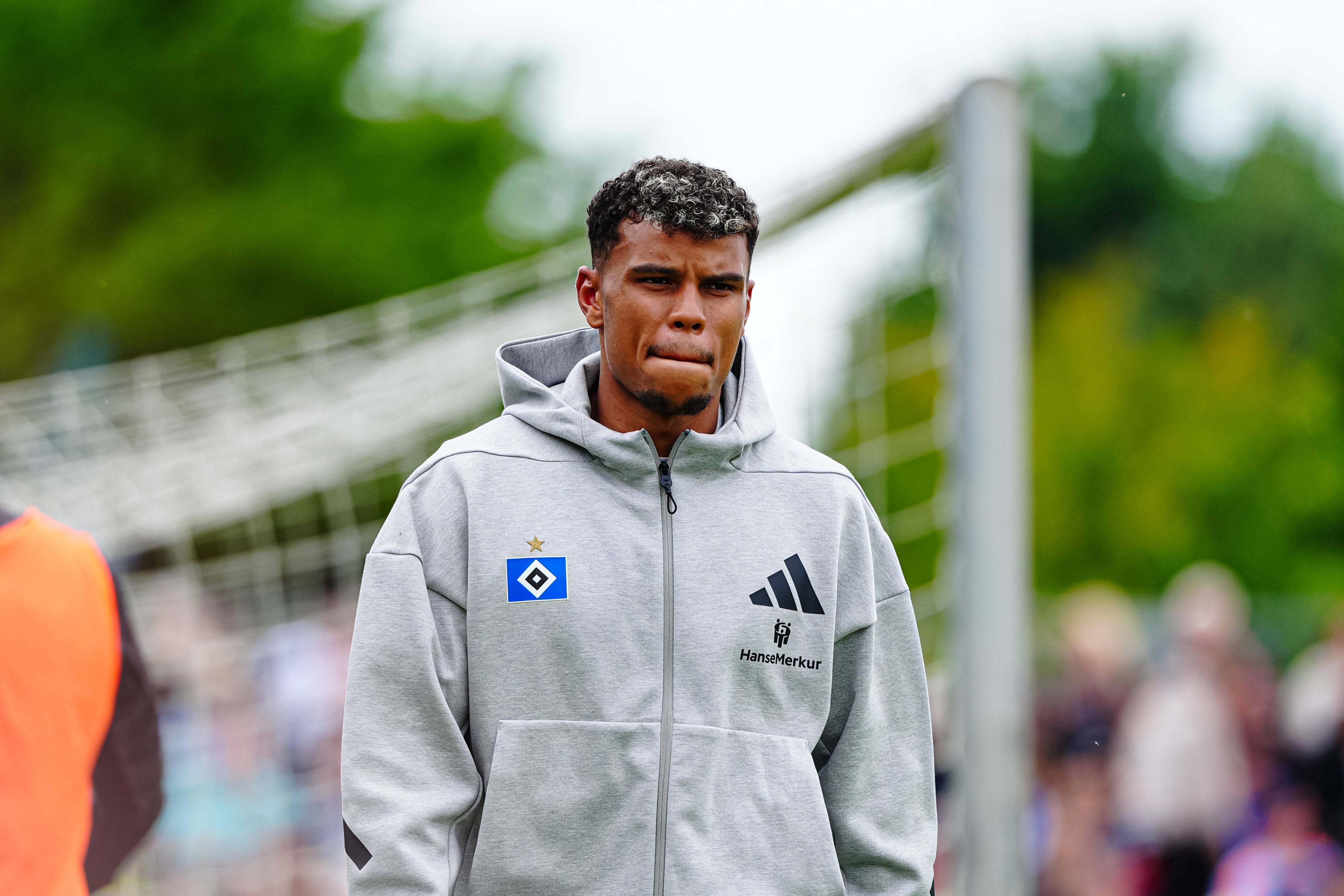 Ransdorf Königsdörffer vor einem Testspiel des Hamburger SV.