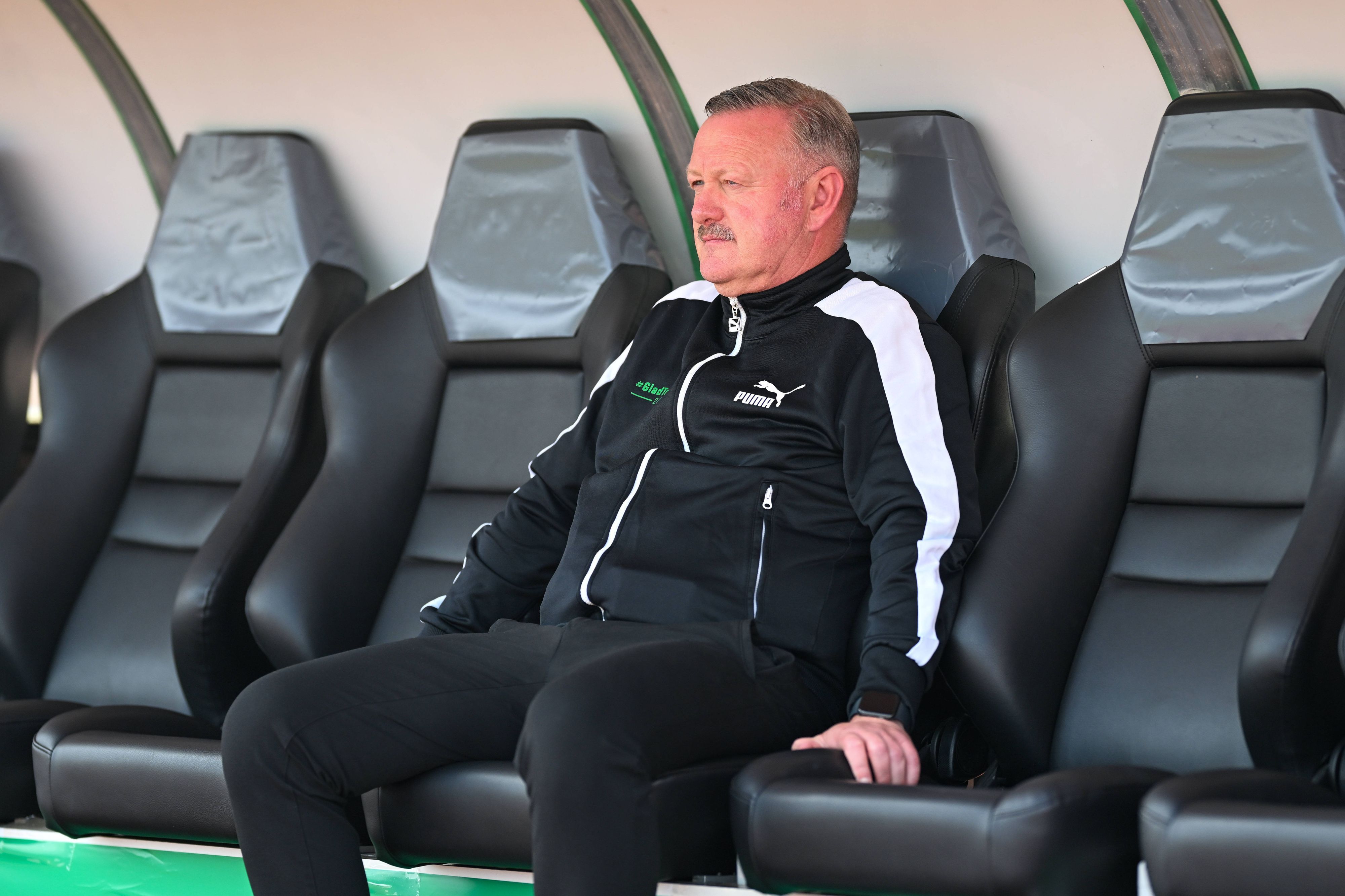 Roland Virkus beim Pokal-Spiel von Borussia Mönchengladbach gegen Atlas Delmehorst.