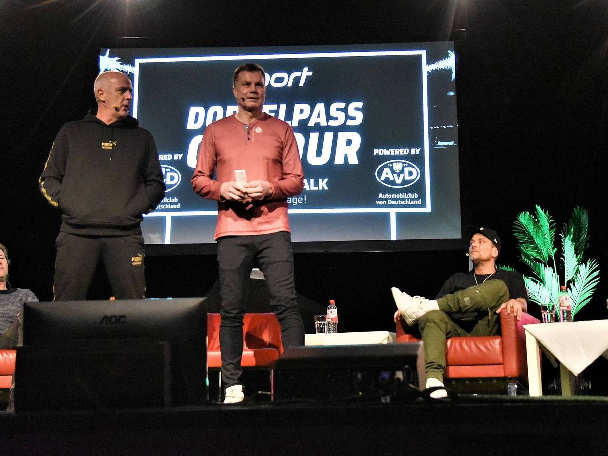 Mario Basler beim Doppelpass.