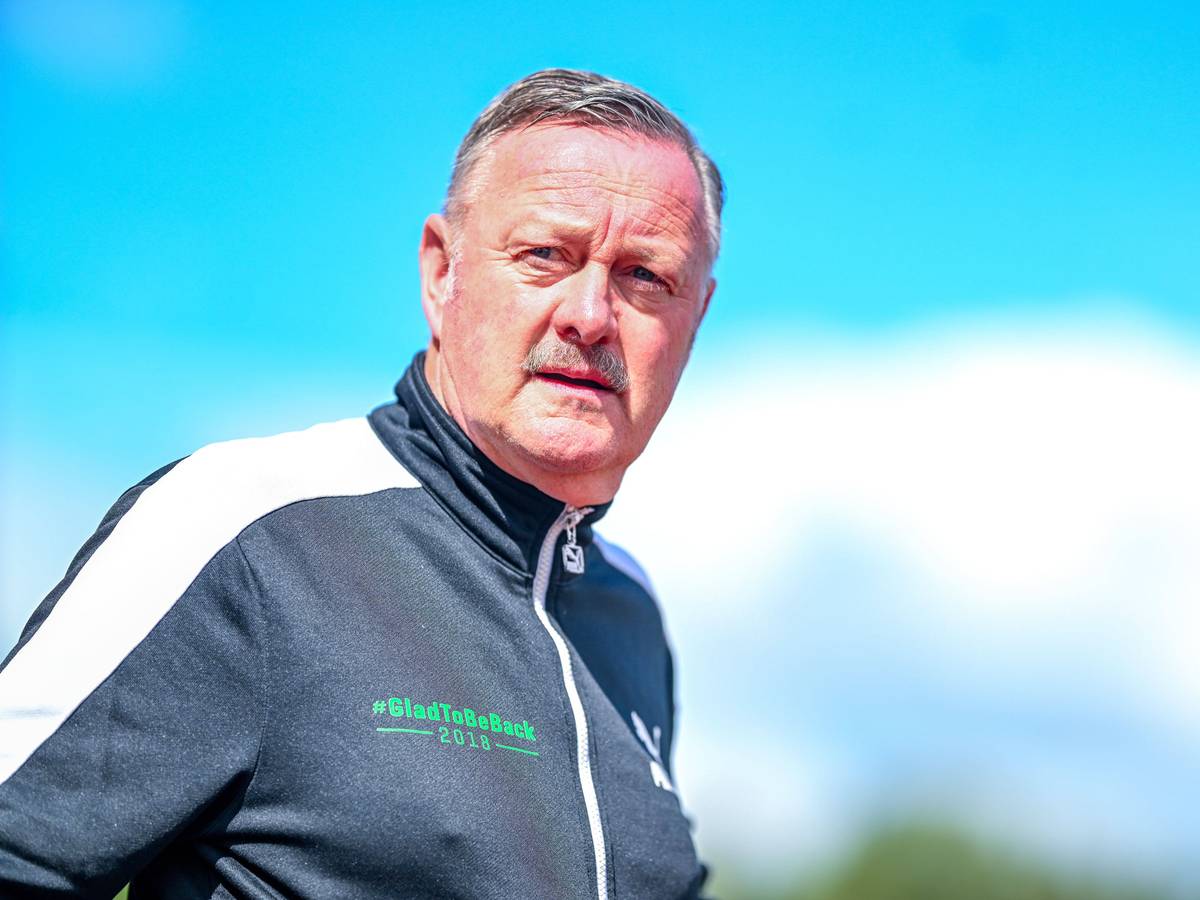 Roland Virkus vor der Partie zwischen Borussia Mönchengladbach und Atlas Delmenhorst im DFB-Pokal.