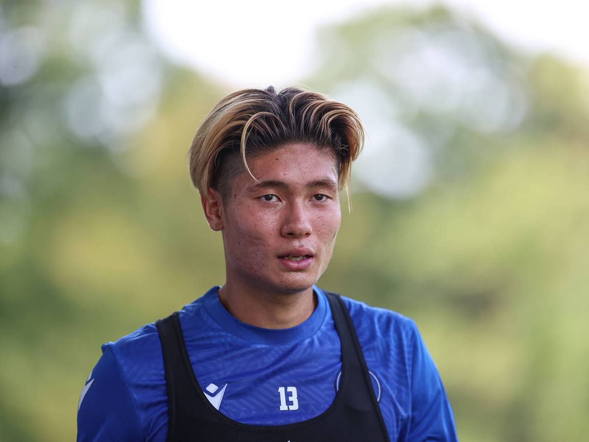 Shio Fukuda im Training des Karlsruher SC.