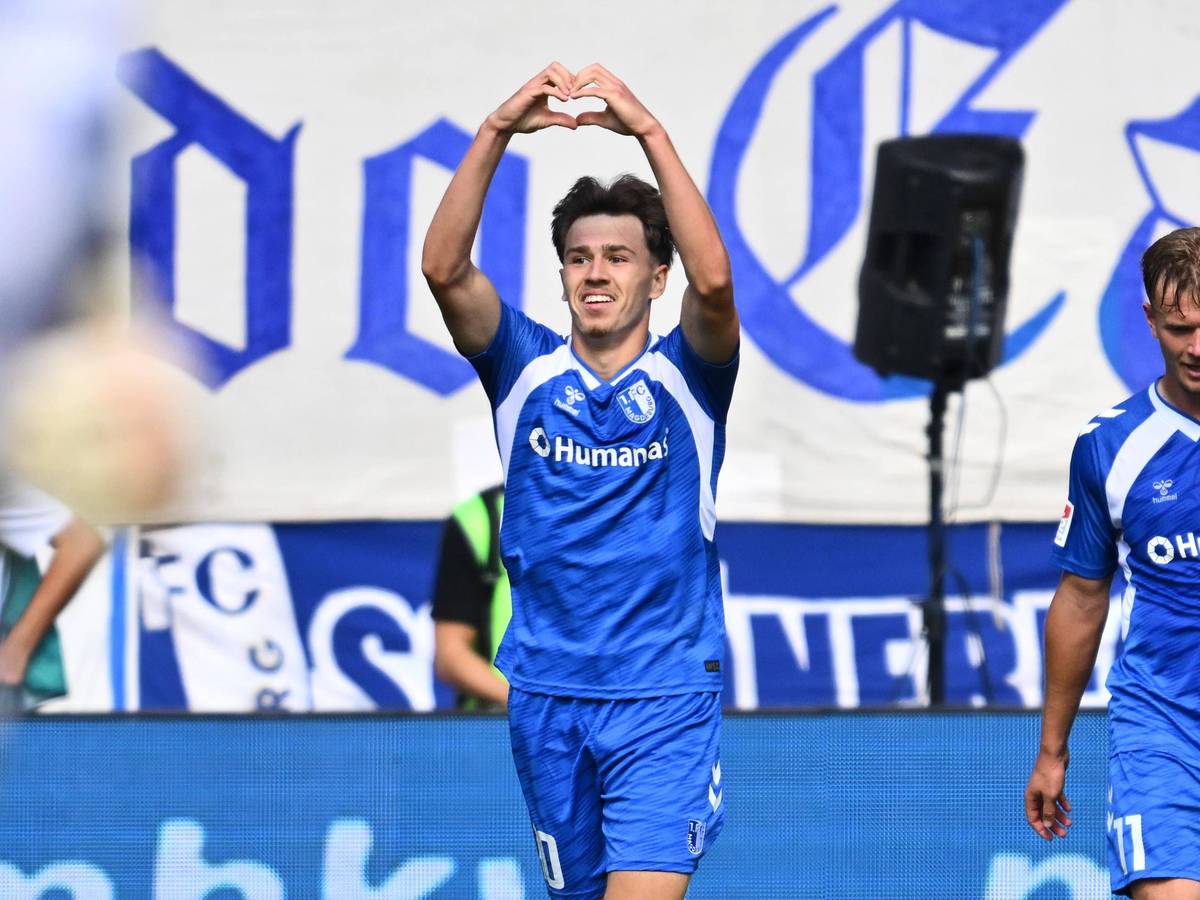 Noah Pesch bejubelt einen Treffer.