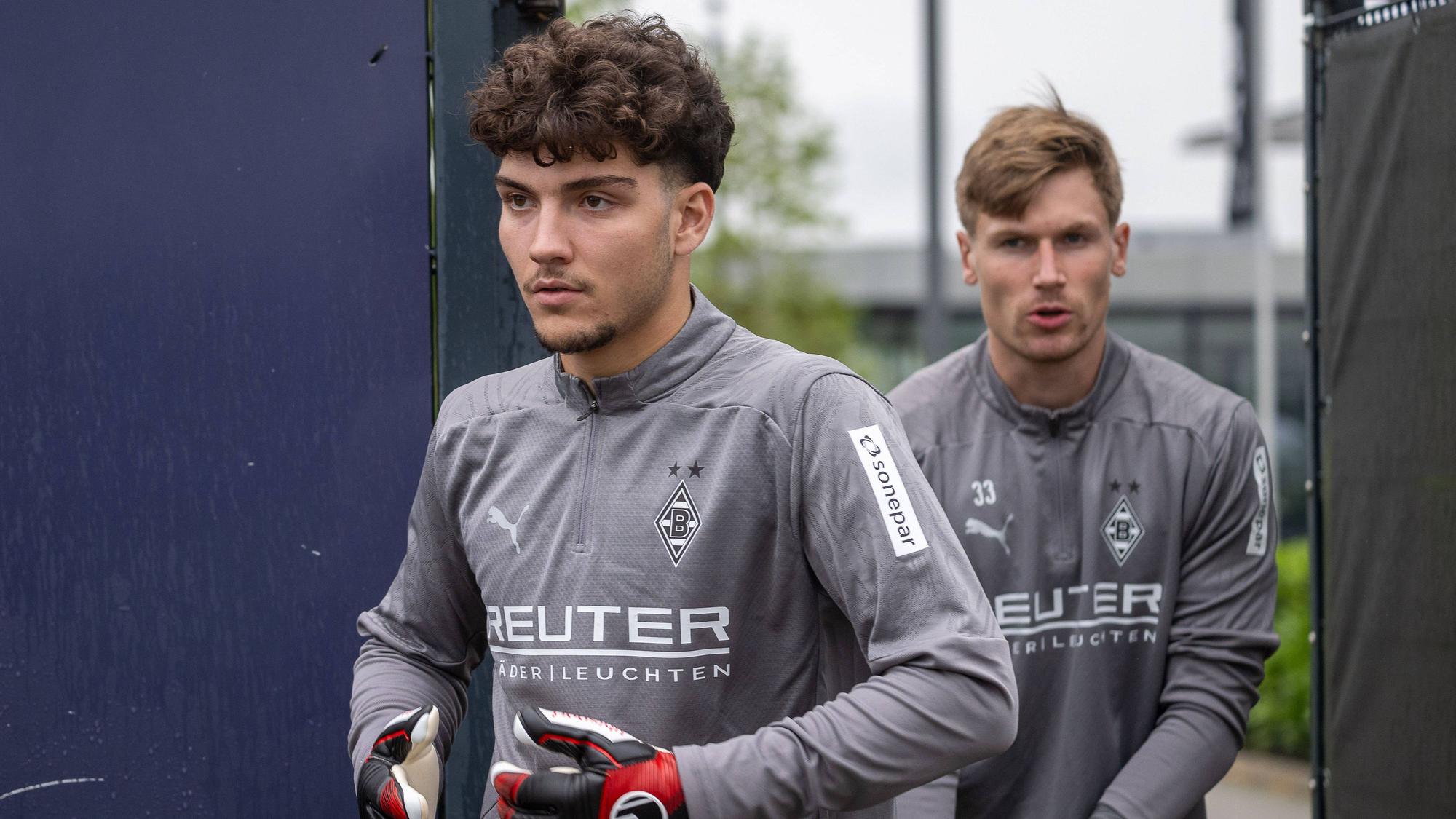 Tiago Pereira Cardoso und Moritz Nicolas im Gladbach-Training.