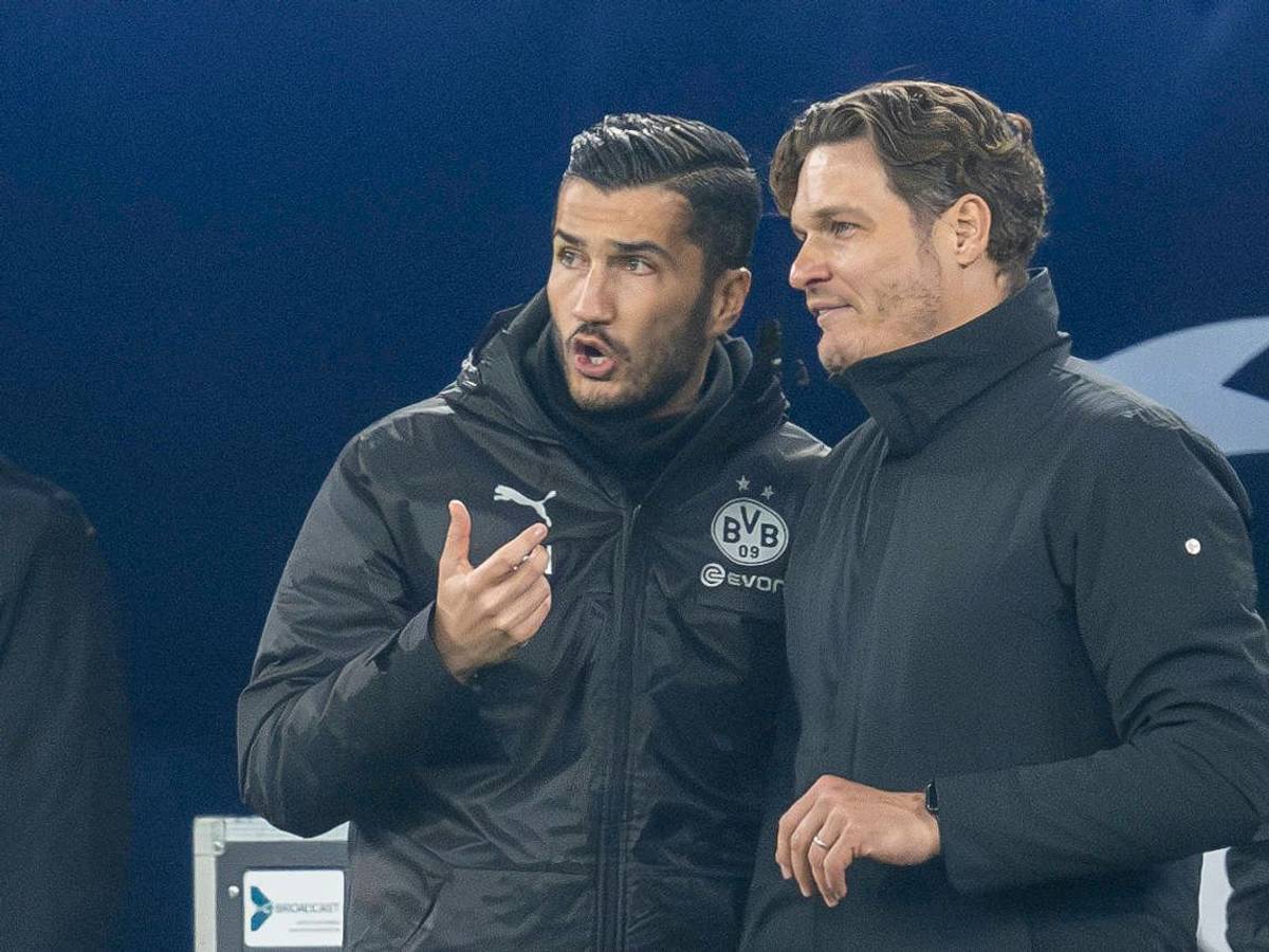 Nuri Sahin und Edin Terzic besprechen sich.