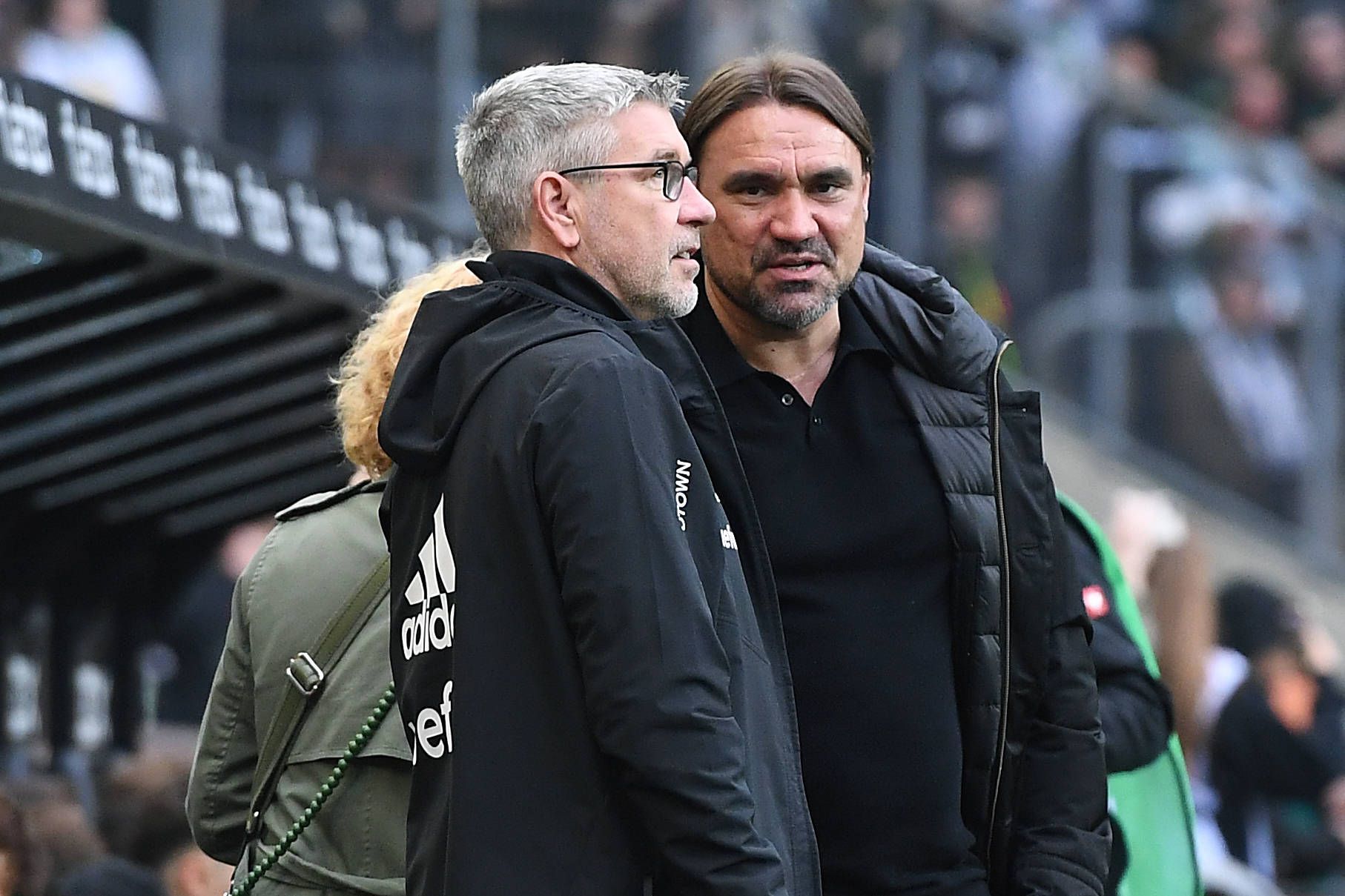 Urs Fischer im Plausch mit Daniel Farke.