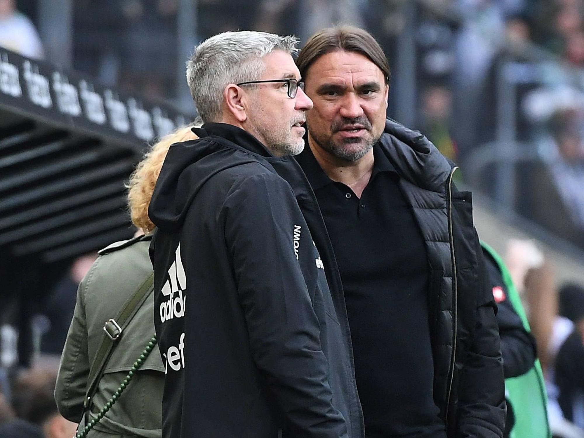 Urs Fischer im Plausch mit Daniel Farke.