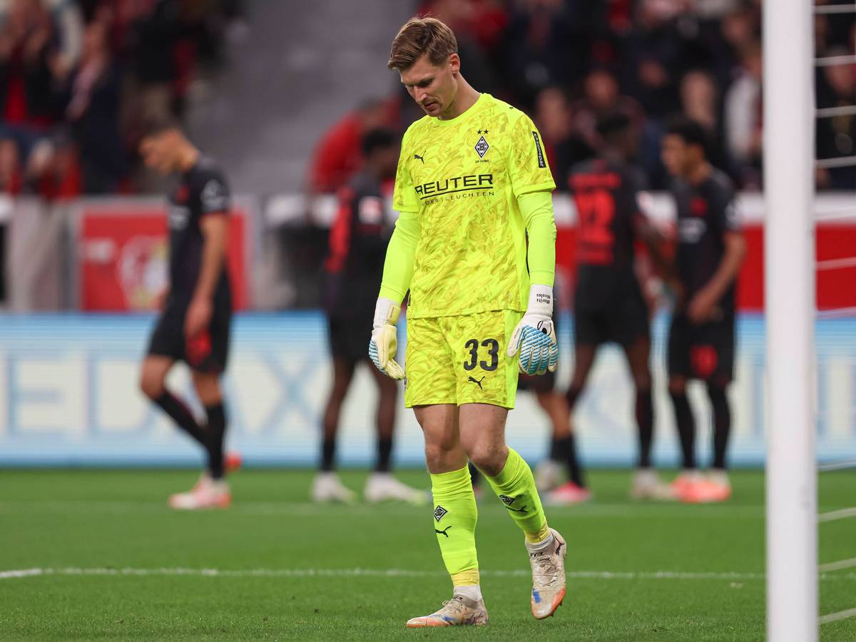 Moritz Nicolas nach dem Treffer für Bayer Leverkusen.