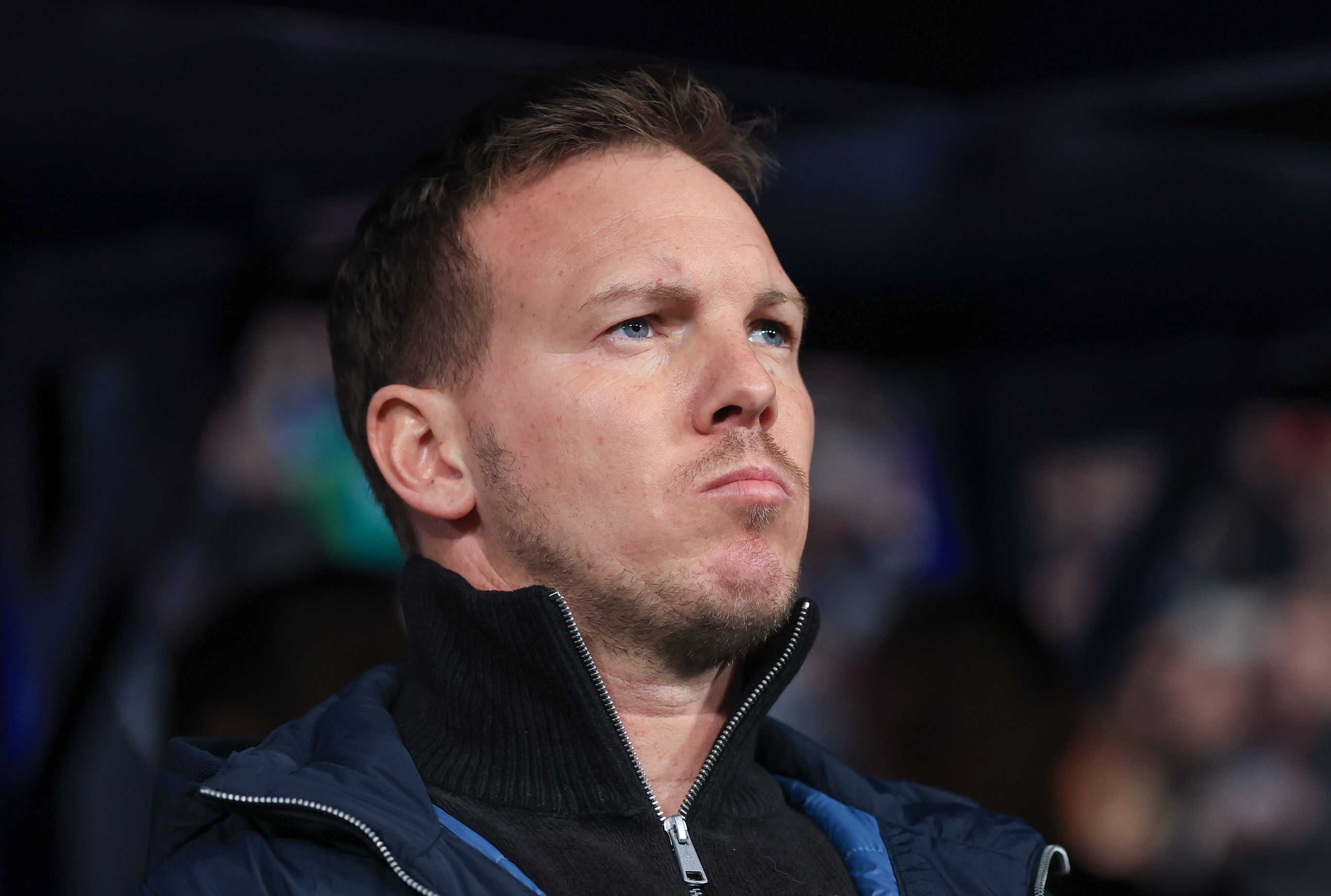 Bundestrainer Julian Nagelsmann bei einem Deutschland-Spiel im Stadion.