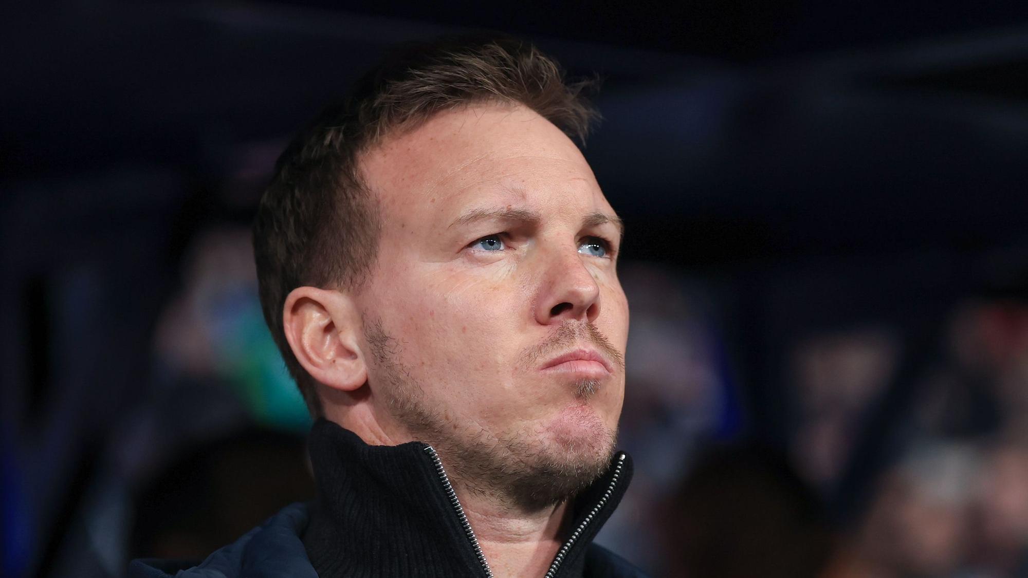 Bundestrainer Julian Nagelsmann bei einem Deutschland-Spiel im Stadion.