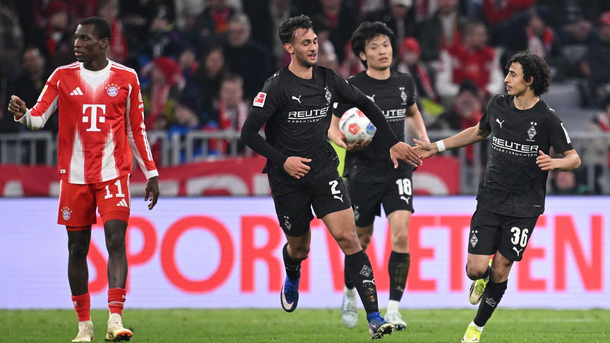 Wael Mohya im Einsatz für Borussia Mönchengladbach gegen den FC Bayern.