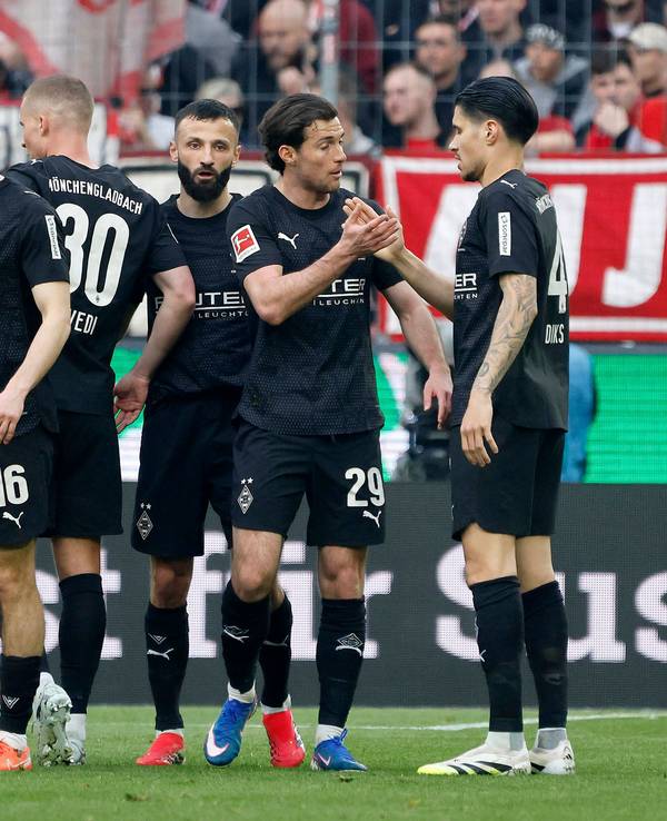 Torjubel von Borussia Mönchengladbach.