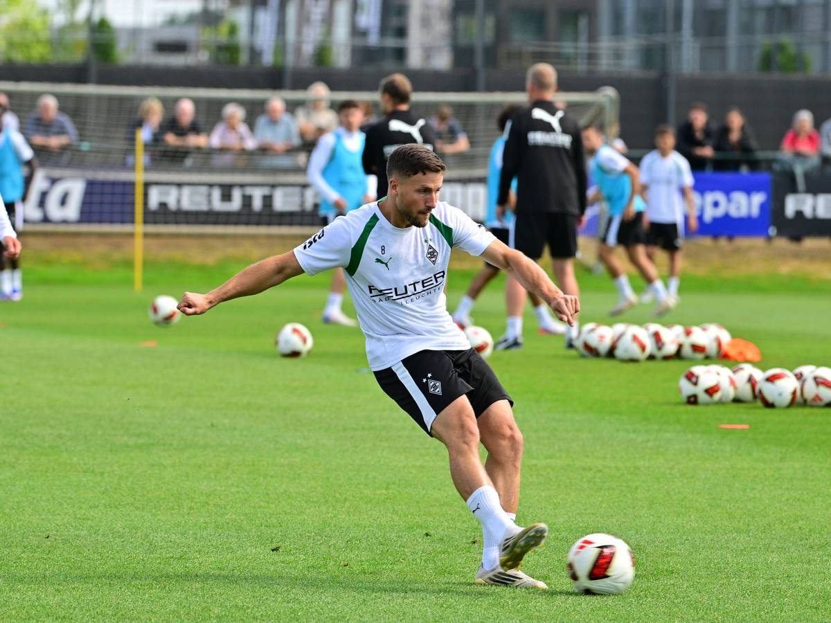 Enzo Leopold trainiert bei Borussia Mönchengladbach.
