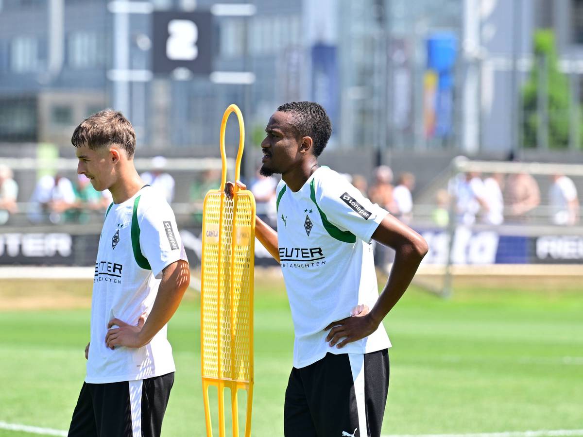 Nathan Ngoumou im Training.