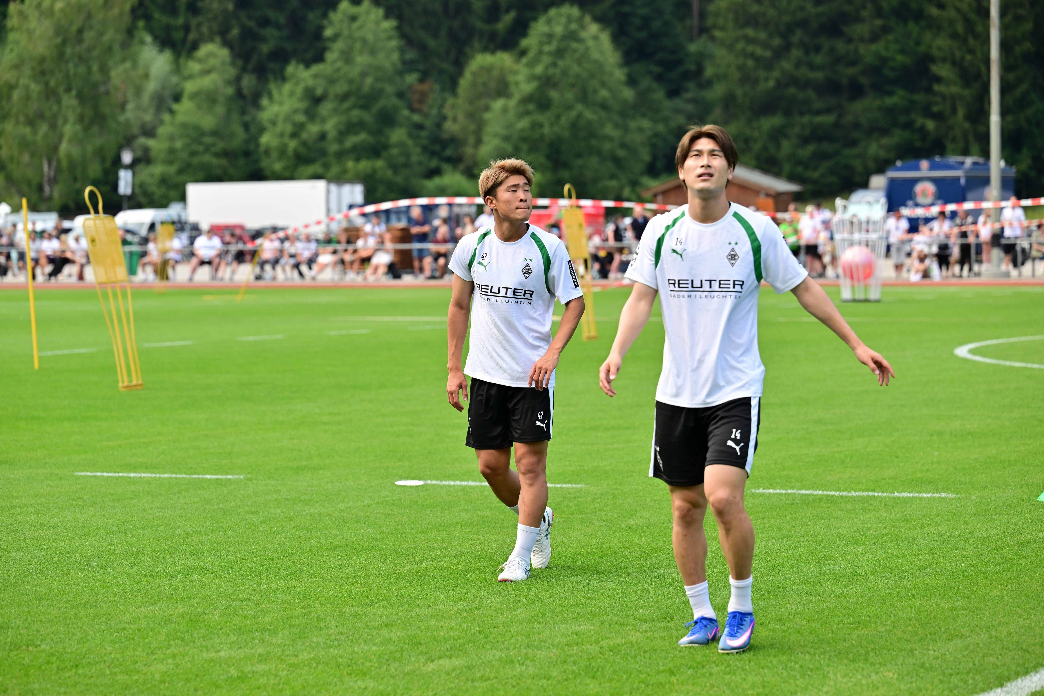 Zento Uno und Daiki Hashioka im Training.