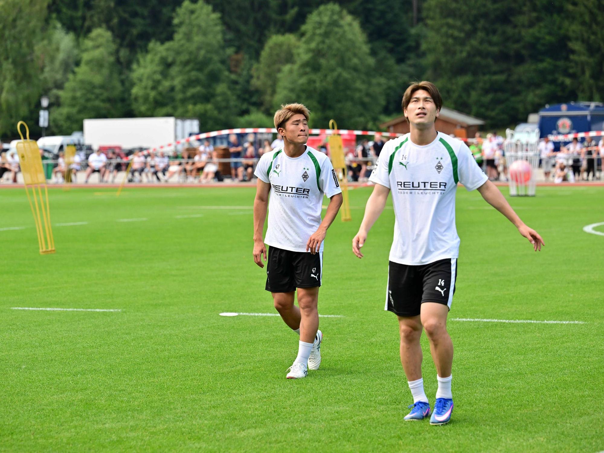 Zento Uno und Daiki Hashioka im Training.