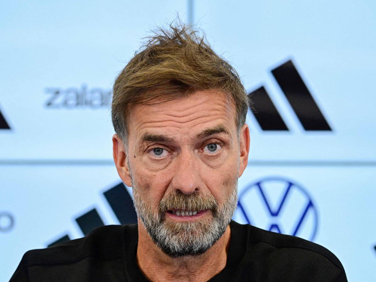 Jürgen Klopp bei einer Pressekonferenz.