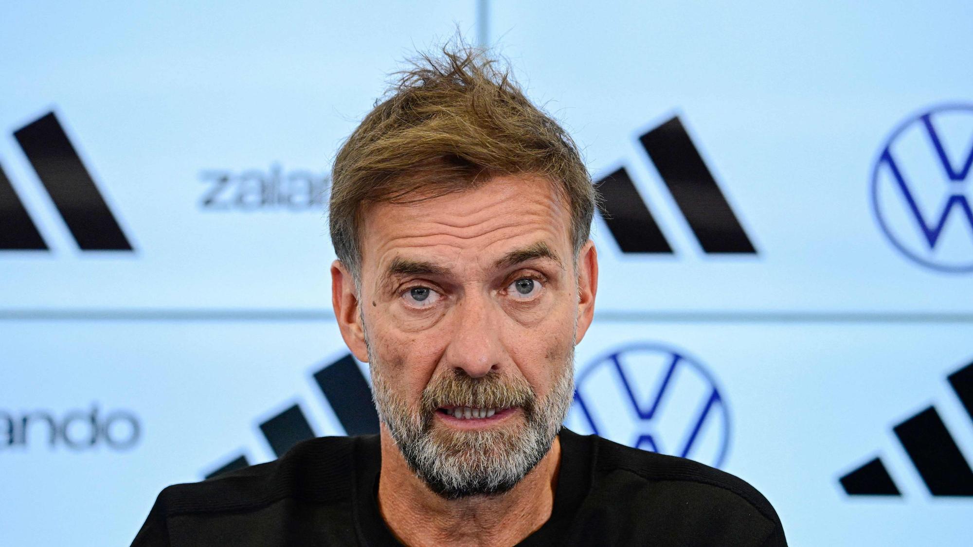 Jürgen Klopp bei einer Pressekonferenz.