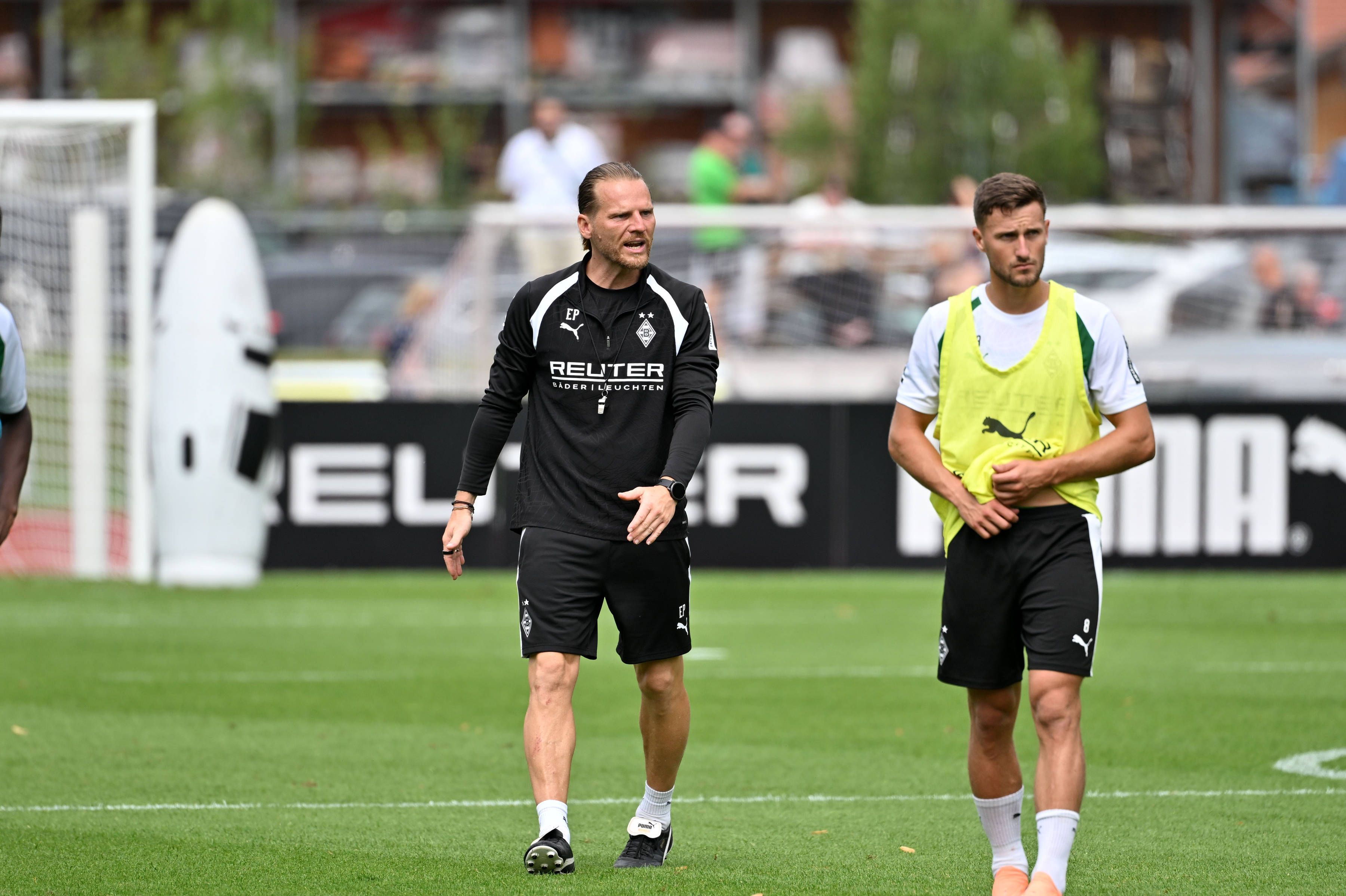 Eugen Polanski und Enzo Leopold im Gladbach-Training.