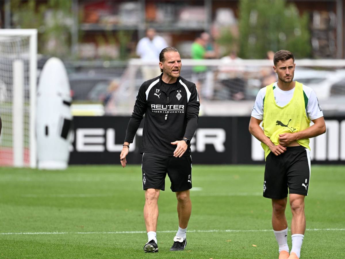 Eugen Polanski und Enzo Leopold im Gladbach-Training.