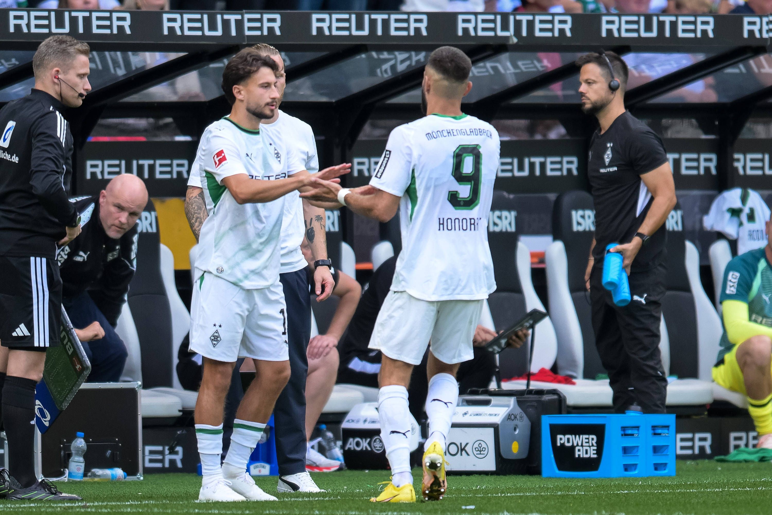 Fußballspieler Nicolas Kühn und Franck Honorat