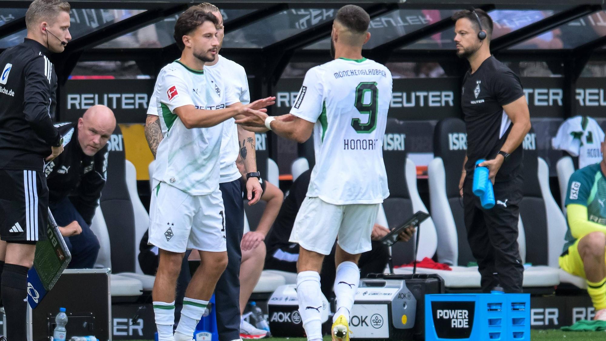 Fußballspieler Nicolas Kühn und Franck Honorat