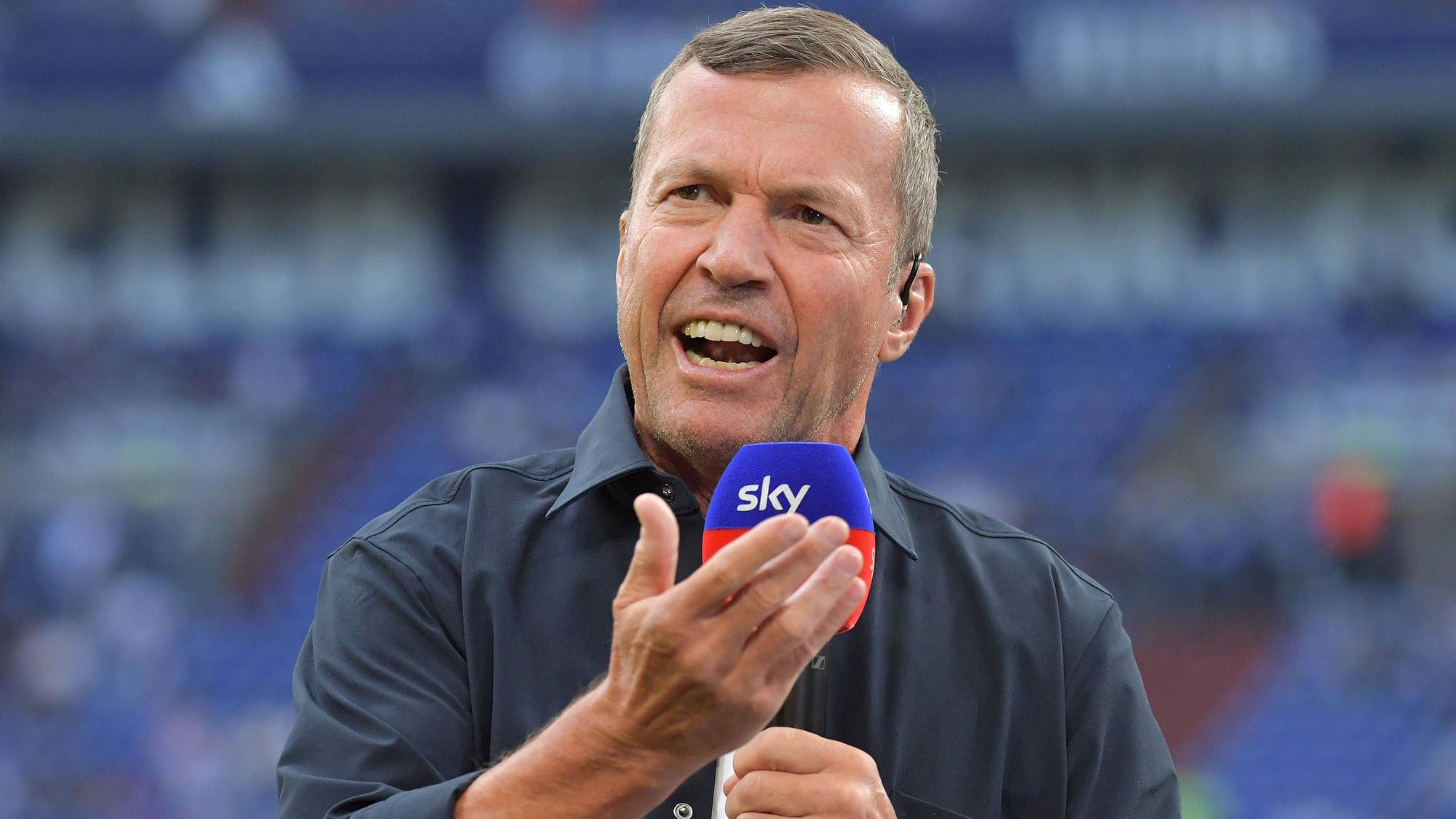 Ex-Nationalspieler Lothar Matthäus am Sky-Mikrofon
