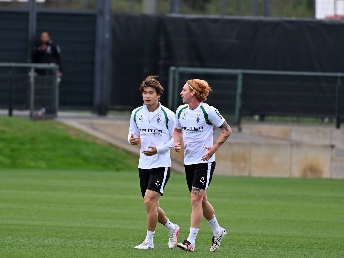 Daiki Hashioka und Yukhym Konoplia steigen im Fohlen-Training wieder ein.
