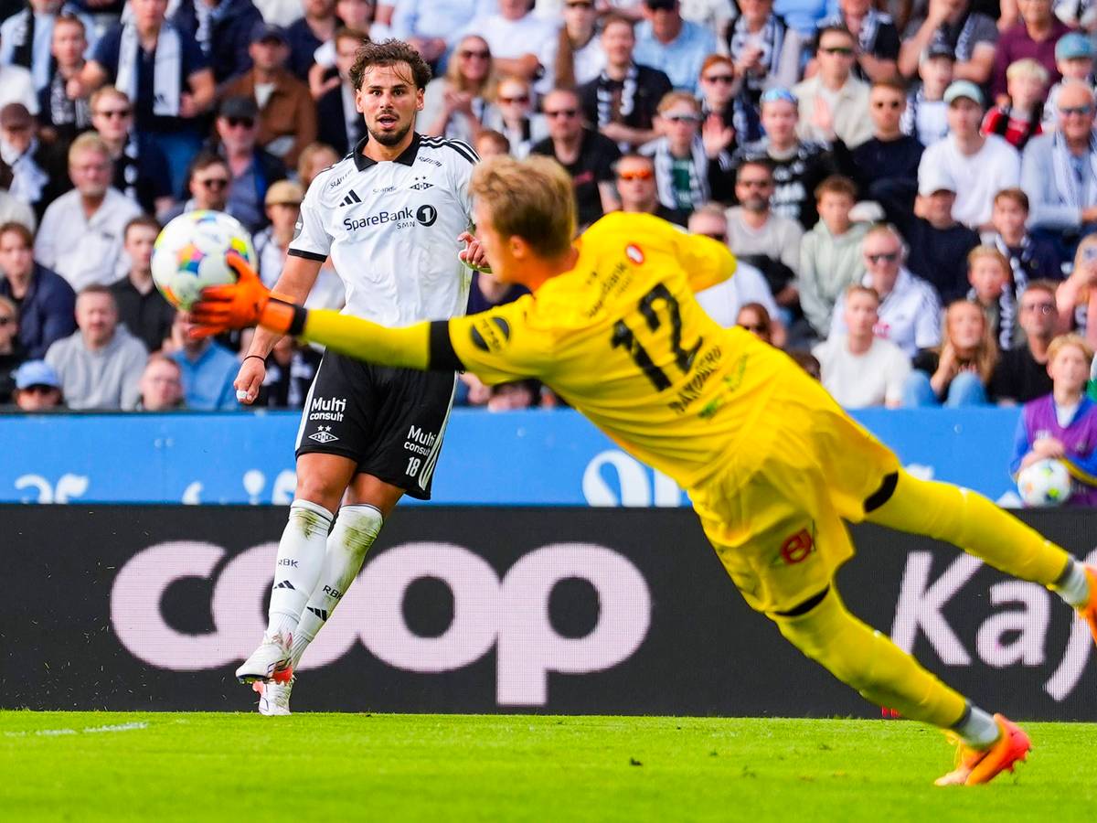 Torabschluss von Amin Chiakha im Spiel von Rosenborg BK.