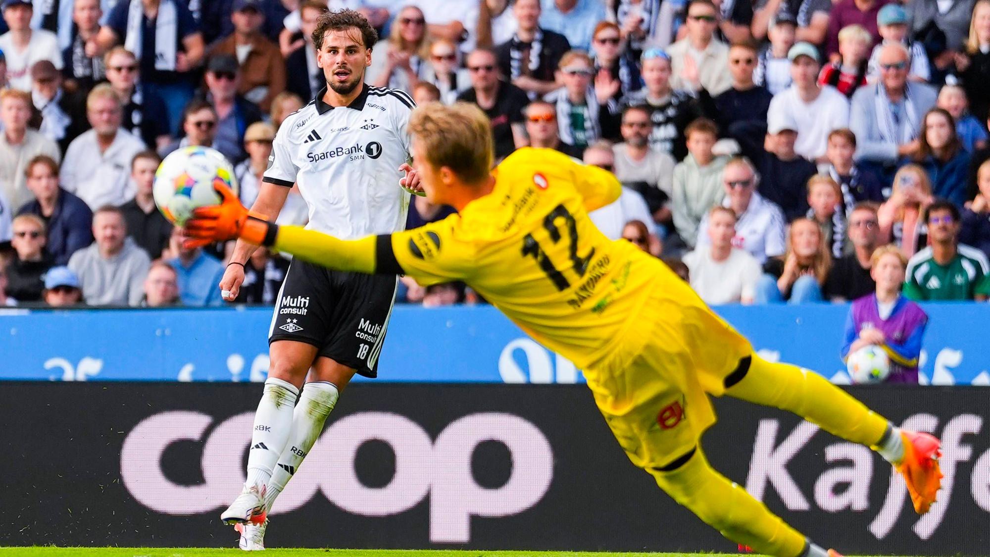 Torabschluss von Amin Chiakha im Spiel von Rosenborg BK.