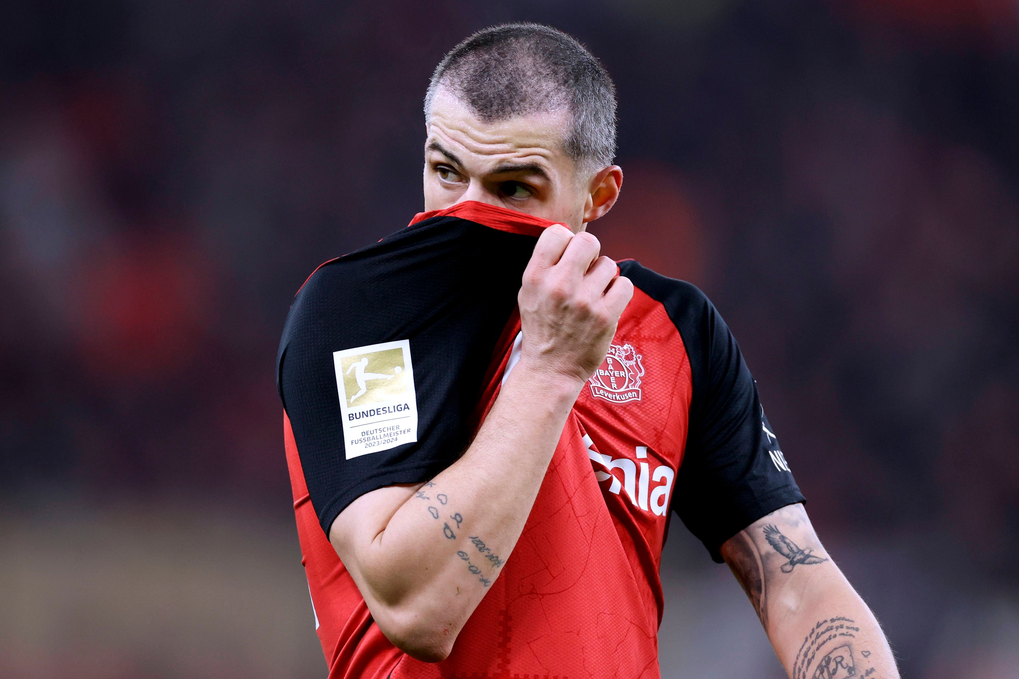 Granit Xhaka als Spieler von Bayer Leverkusen.