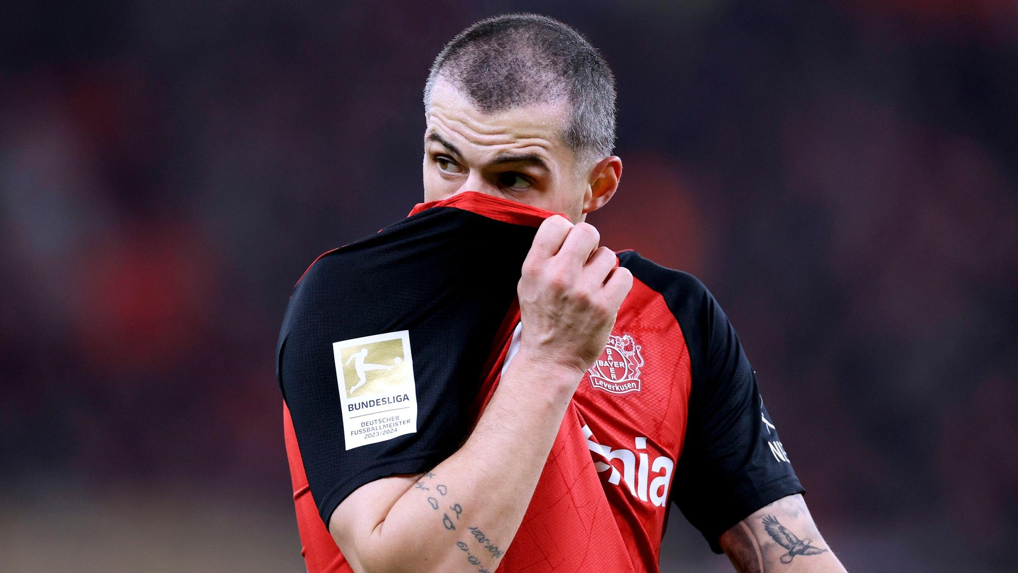 Granit Xhaka als Spieler von Bayer Leverkusen.