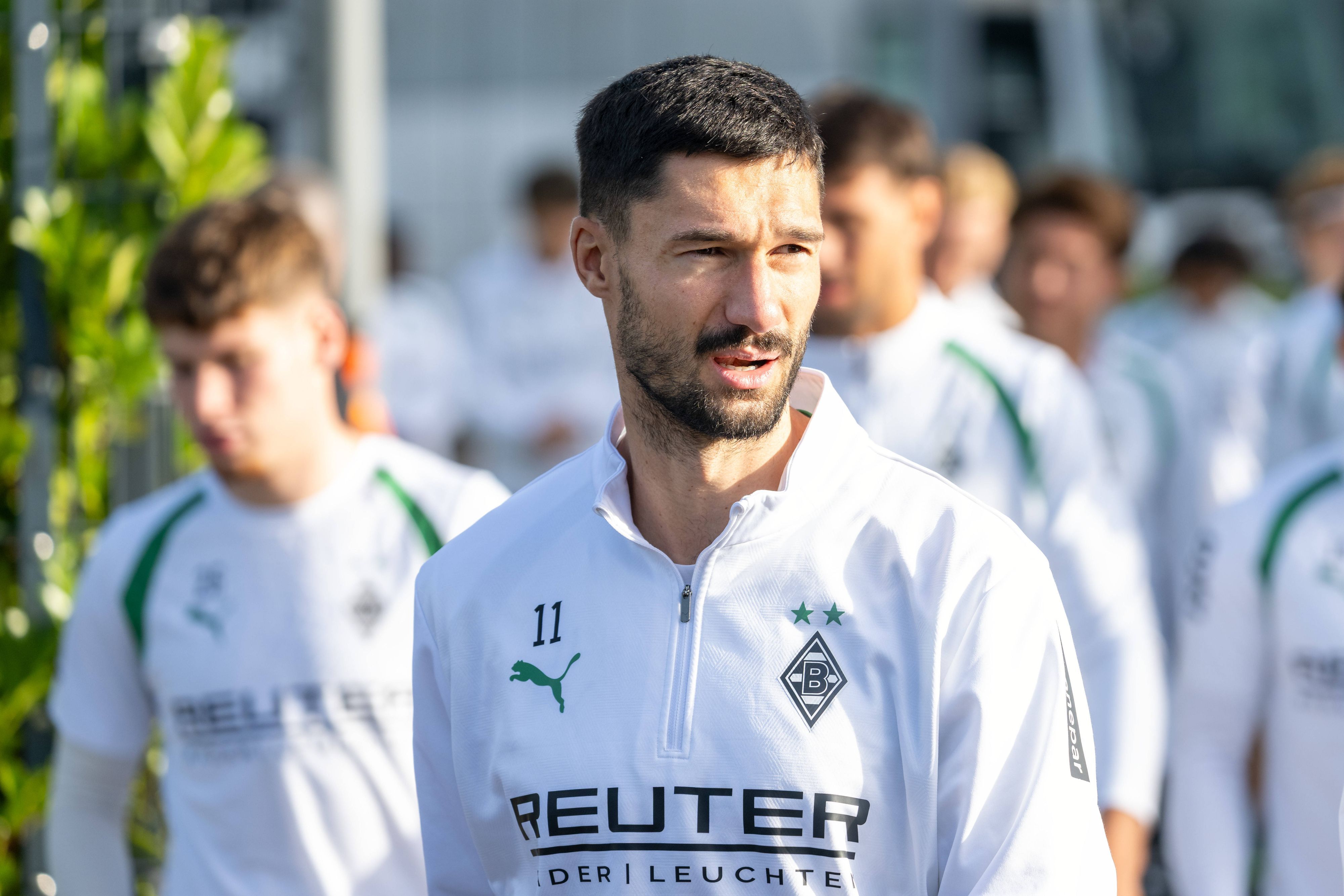 Gladbach-Kapitän Tim Kleindienst beim Fohlen-Training