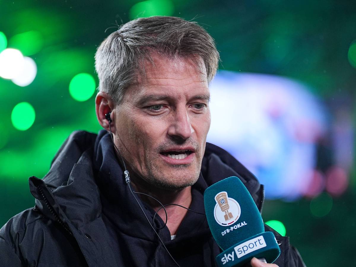 TV-Interview mit Gladbach-Trainer Alexander Blessin.