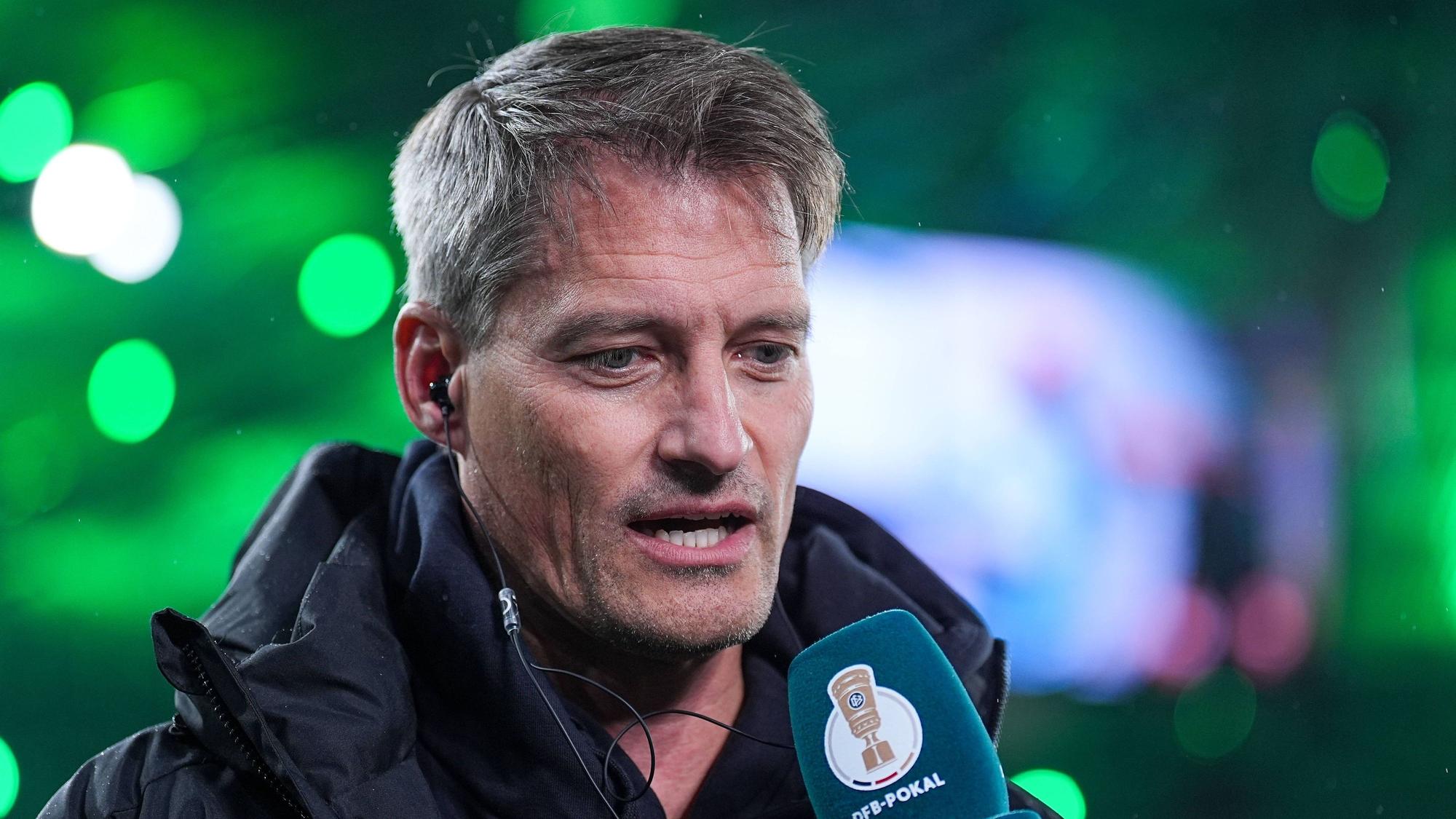 TV-Interview mit Gladbach-Trainer Alexander Blessin.